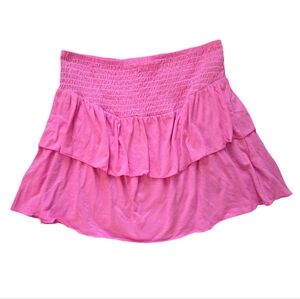 NWT Simply Southern Tiered Shirred Skirt Hot Pink